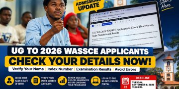 The University of Ghana has asked applicants for the 2026/2027 undergraduate admission cycle to return to the admissions portal and verify the information submitted on their applications