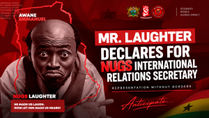 Mr. Laughter Declares Candidacy for NUGS International Relations Secretary