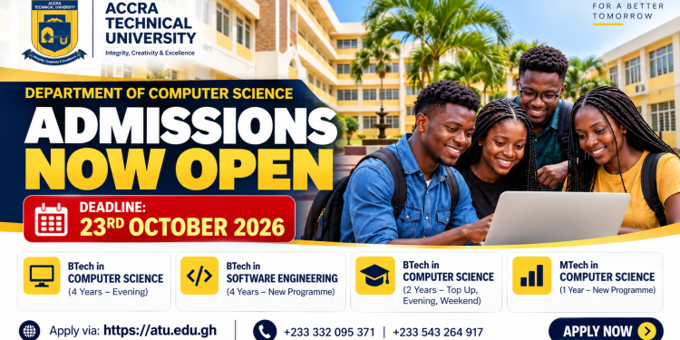 Accra Technical University Announces Admission Vacancies in Computer Science Programmes for 2026/2027