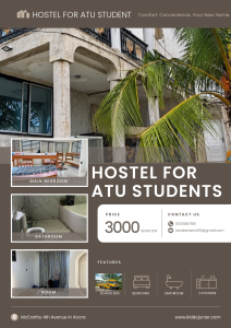 Private Hostel Accommodation Available for Accra Technical University and City Campus Students, Prices Start at GH₵3,000 Per Semester